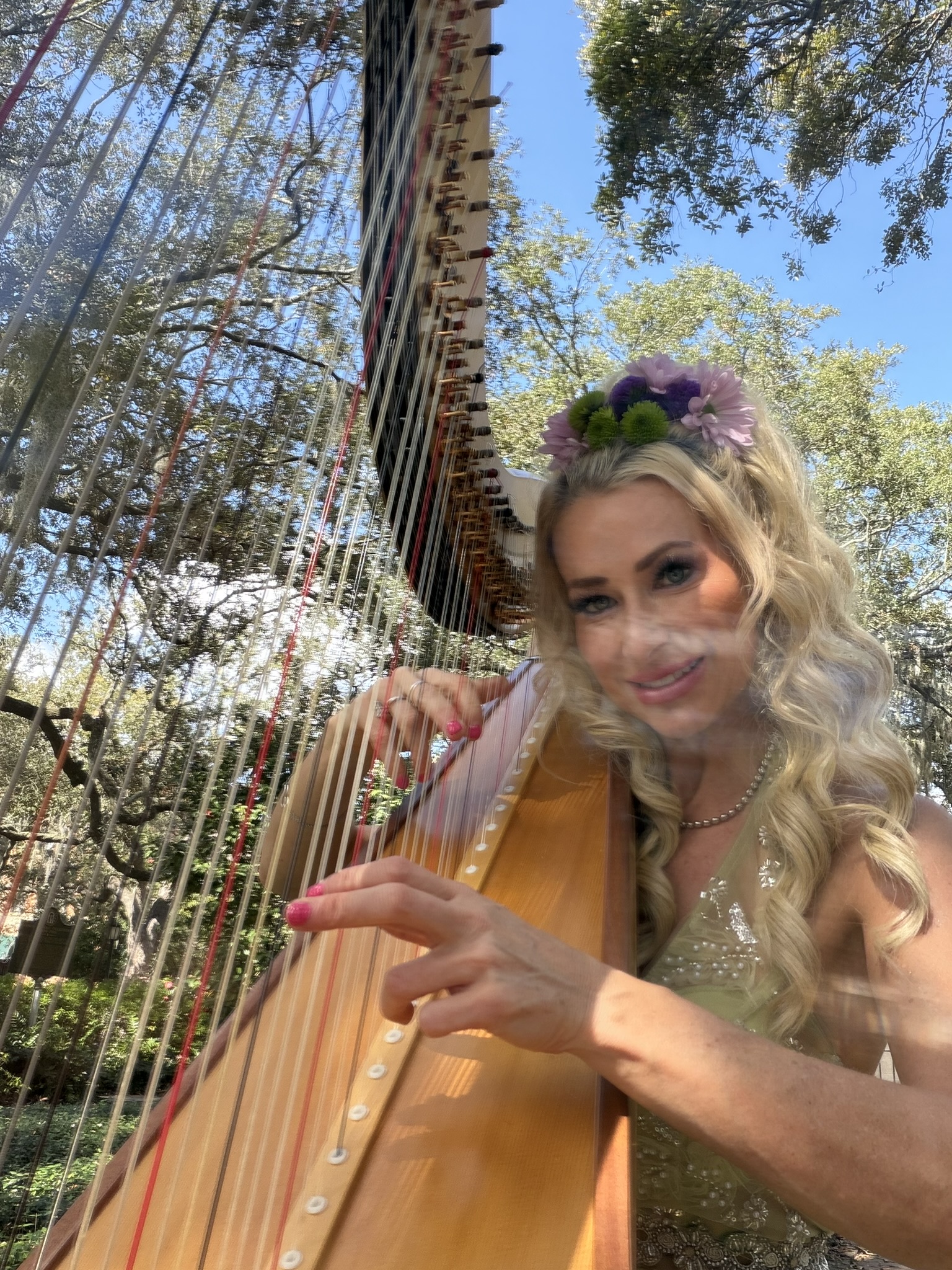 Julia performing at corporate event